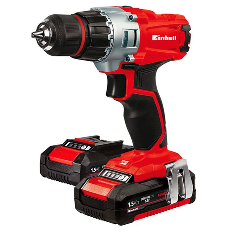 Einhell TE-CD 18/2 Li Kit бұрғы-бұрағышы , аккумуляторлы 2x1,5 Ah АҚБ (4513830) - фото #0, Technodom.kz