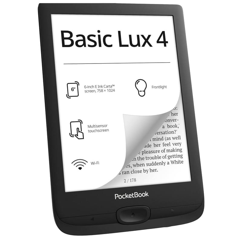 Электронная книга 6" PocketBook PB618 Black (PB618-P-CIS) - фото #1, Technodom.kz