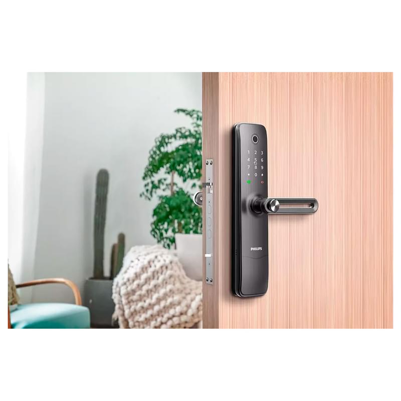 Электронный замок для входных дверей Philips 7100 (Black) - фото #5, Technodom.kz