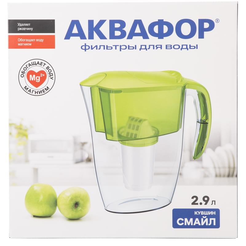 Фильтр для воды Аквафор Кувшин Смайл салатовый - фото #2, Technodom.kz