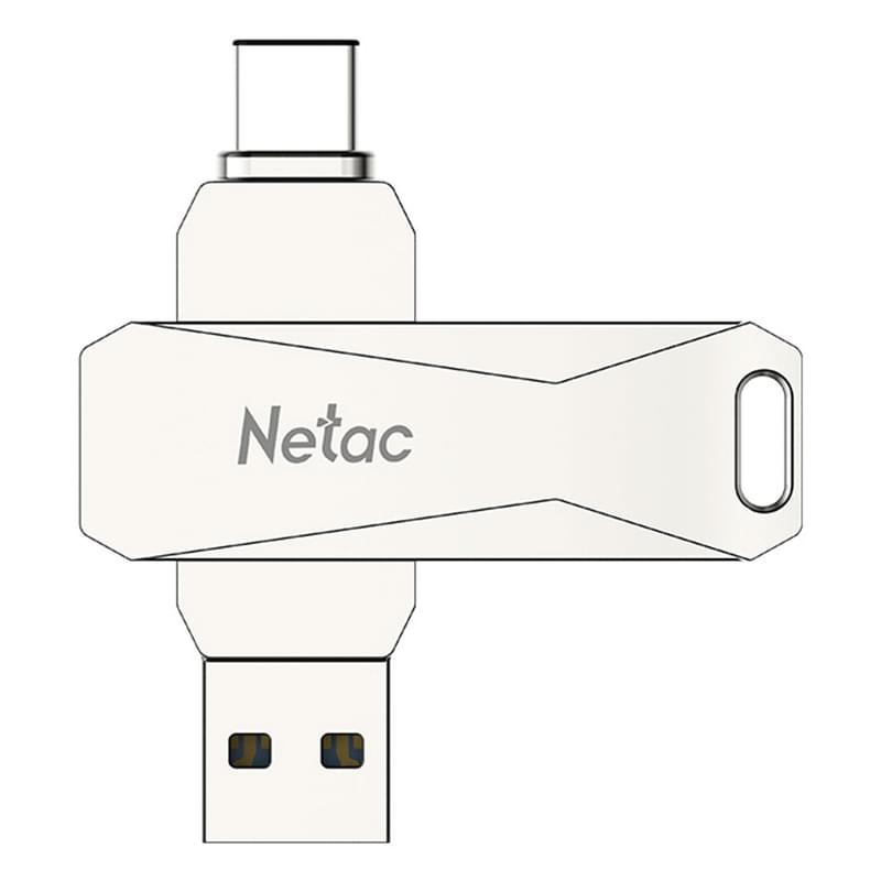 Флеш накопитель USB 3.0+TypeC 128GB Netac U782C - фото #2, Technodom.kz