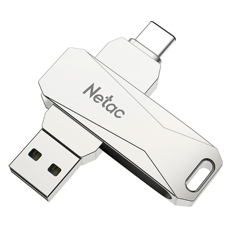 Флеш накопитель USB 3.0+TypeC 128GB Netac U782C - фото #3, Technodom.kz