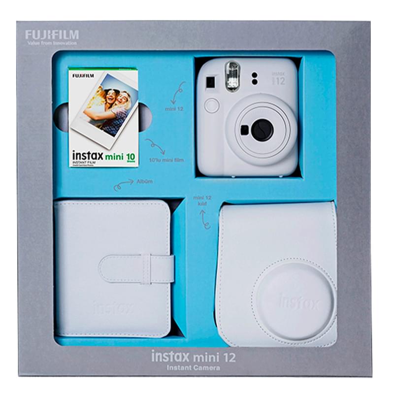 FUJIFILM Instax Mini Цифрлық фотоаппараты 12 Clay White - фото #0, Technodom.kz