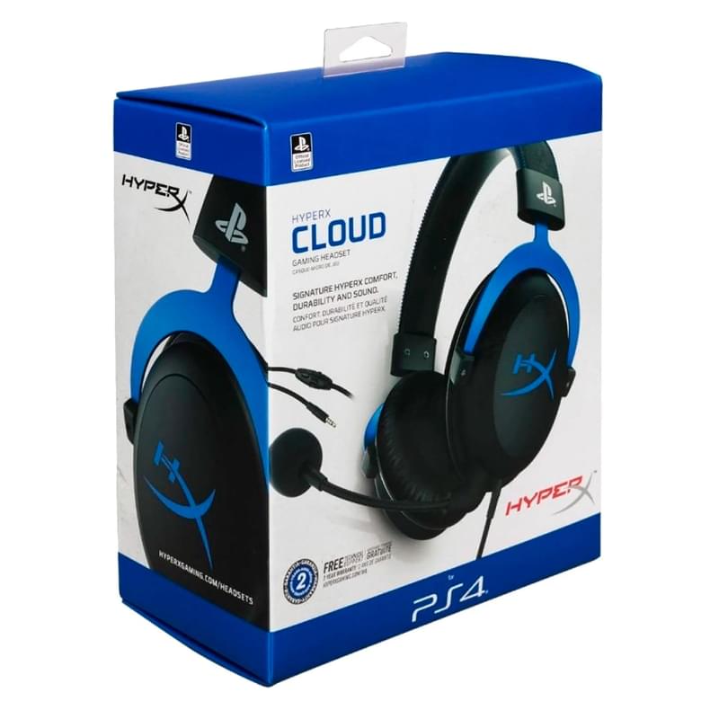 Игровая гарнитура HyperX Cloud, Blue PS4 (HX-HSCLS-BL) - фото #6, Technodom.kz