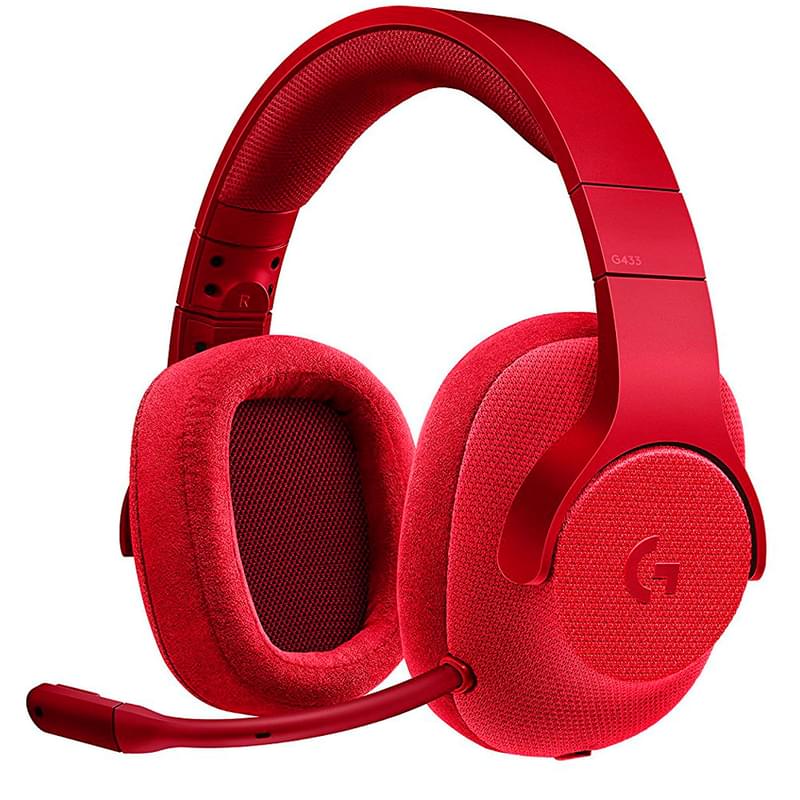 Гарнитура игровая накладная Logitech G433, Red, 981-000652 - фото #0, Technodom.kz