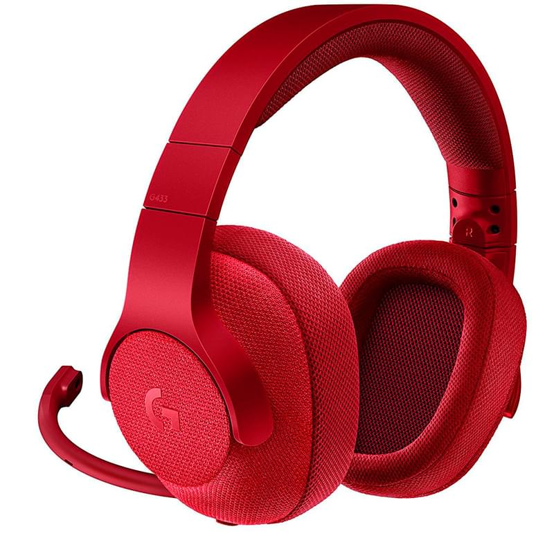 Гарнитура игровая накладная Logitech G433, Red, 981-000652 - фото #2, Technodom.kz