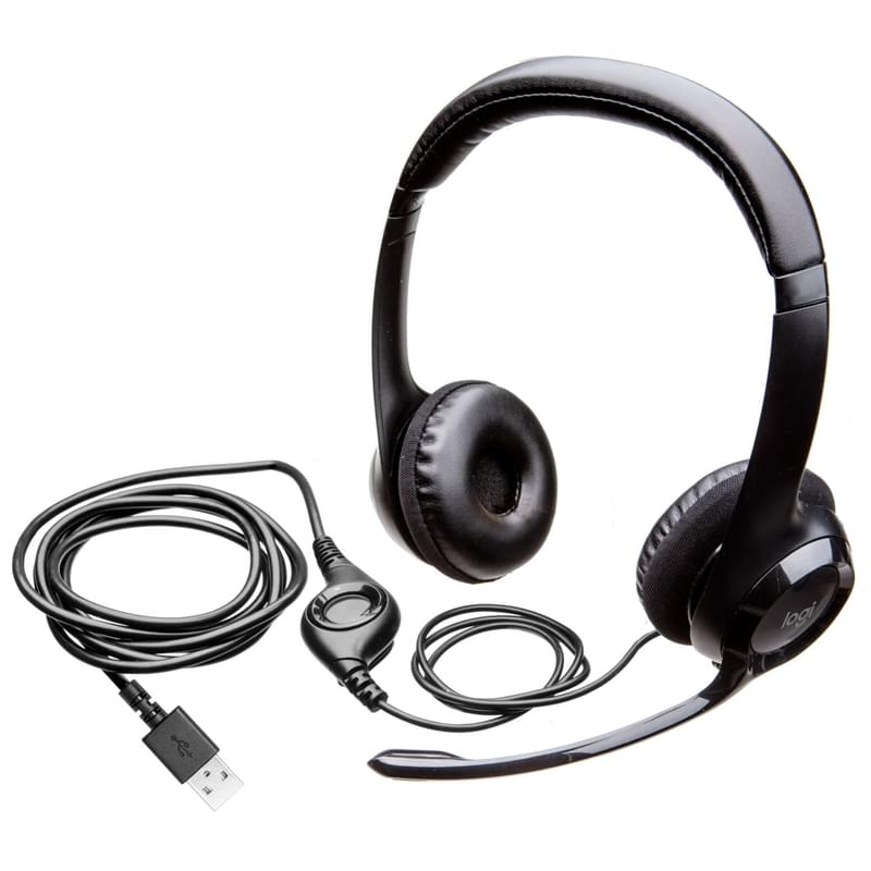 Гарнитура Накладная Logitech H390 USB , Black, 981-000406 - фото #2, Technodom.kz