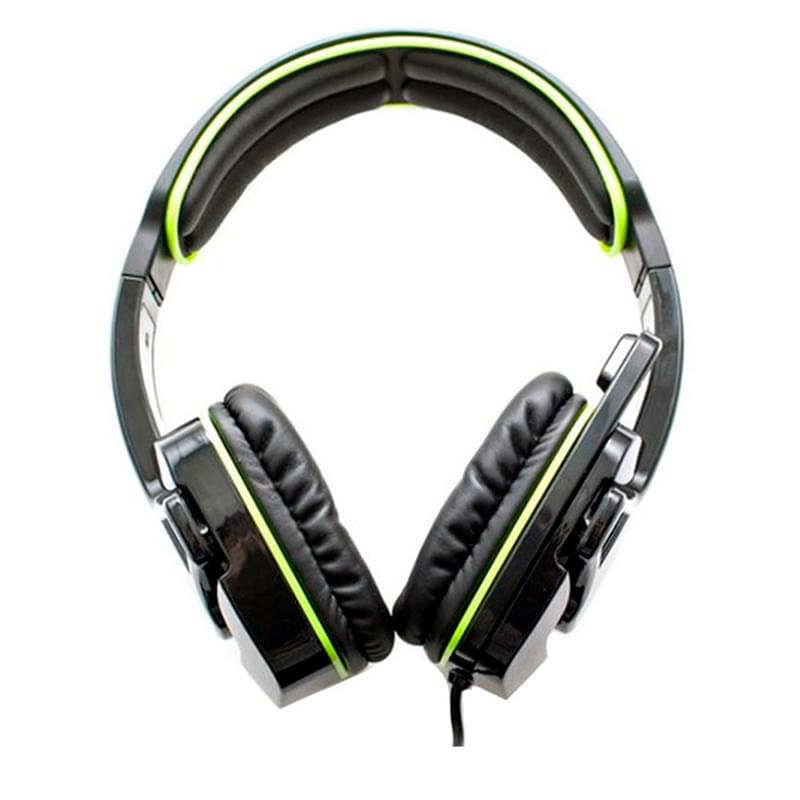 Гарнитура Накладная Delux DLH-708, Black-Green - фото #0, Technodom.kz