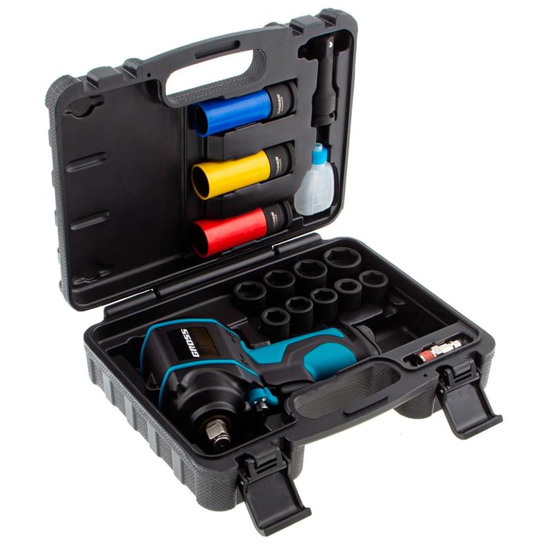 Пневматикалық соқпа Gross G985K2 сомын бұрағышы , 1/2", 610Нм, 9000 айн/мин, 17 құралдан тұратын жинақ. (57445M) - фото #15, Technodom.kz
