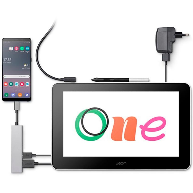 Графический планшет Wacom One 13 Display (DTC133W0B) - фото #5, Technodom.kz