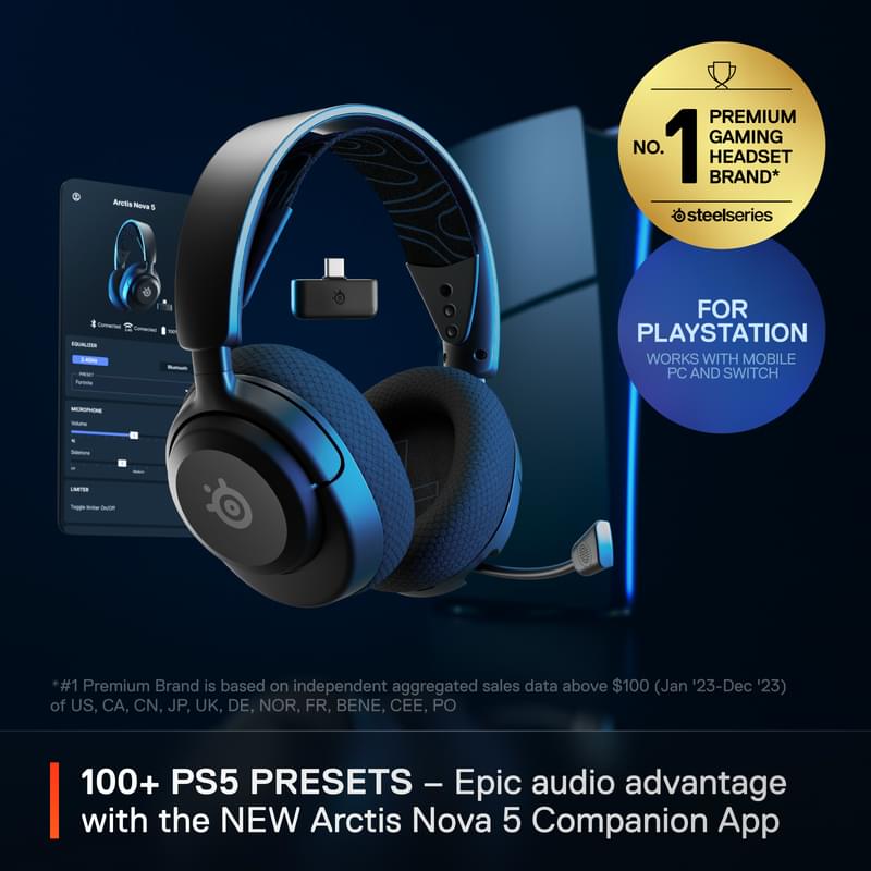 SteelSeries Arctis Nova 5P сымсыз ойын гарнитурасы, Black (61673) - фото #9, Technodom.kz
