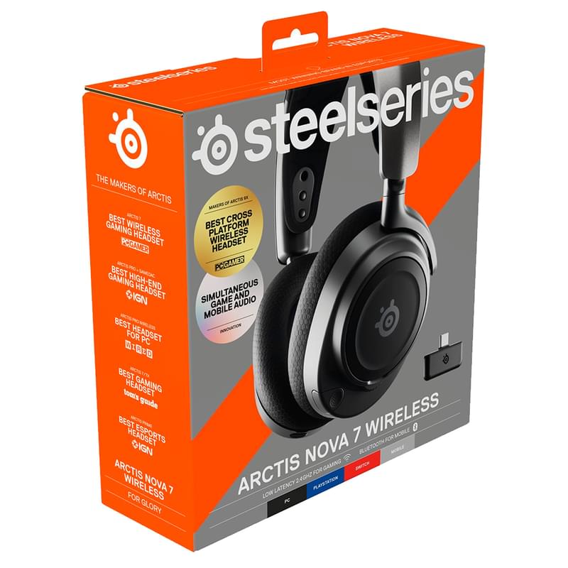 Игровая гарнитура беспроводная SteelSeries Arctis Nova 7, Black (61553) - фото #3, Technodom.kz