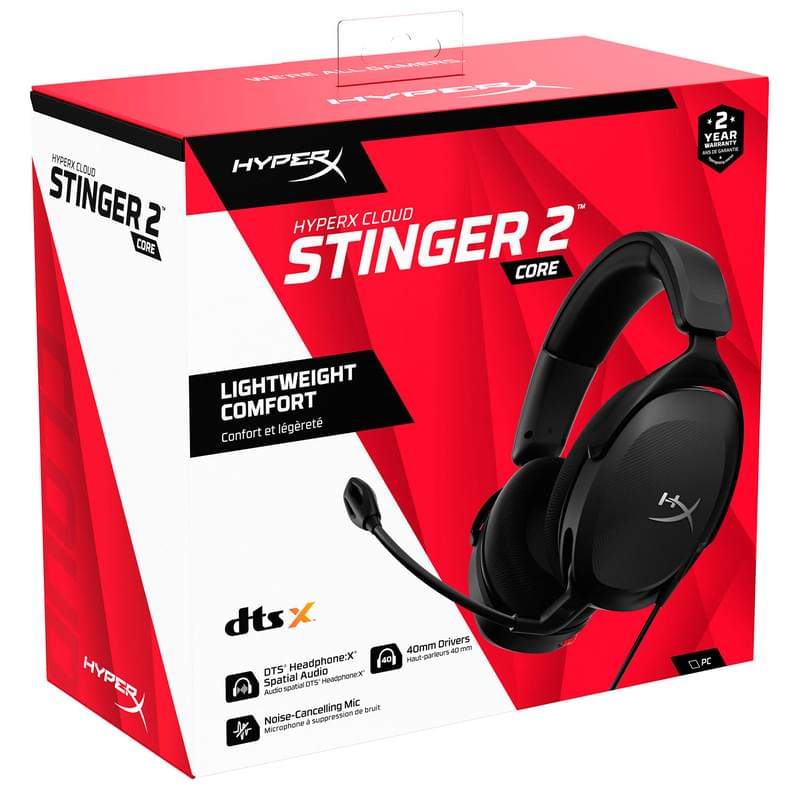 Игровая гарнитура HyperX Cloud Stinger II Core PC, Black (683L9AA) - фото #7, Technodom.kz