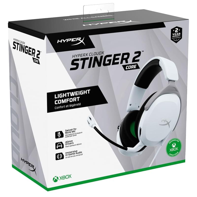 Игровая гарнитура HyperX CloudX Stinger 2 Core, White (6H9B7AA) - фото #6, Technodom.kz