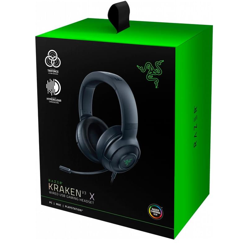 Игровая гарнитура Razer Kraken V3 X, Black (RZ04-03750300-R3M1) - фото #4, Technodom.kz