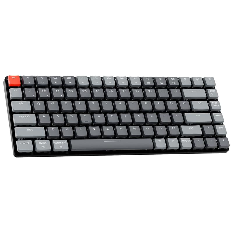Игровая клавиатура беспроводная Keychron K3 84, RGB, Hot-Swap - Low Profile Opt. Blue, Black/White - фото #3, Technodom.kz