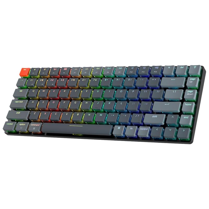 Игровая клавиатура беспроводная Keychron K3 84, RGB, Hot-Swap - Low Profile Opt. Blue, Black/White - фото #5, Technodom.kz