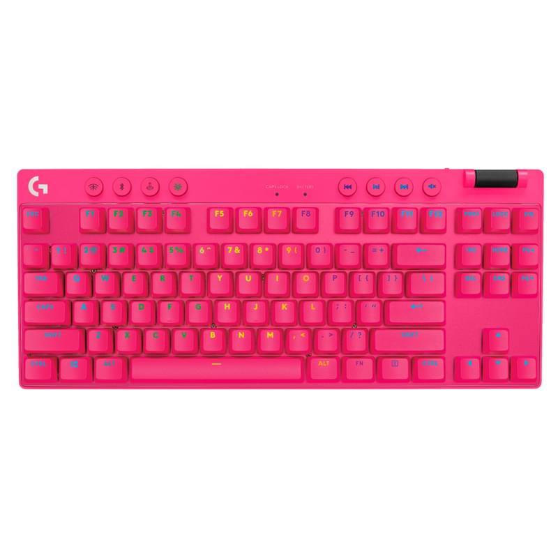 Сымсыз ойын пернетақтасы Logitech G Pro X TKL, қызғылт (920-012159) - фото #0, Technodom.kz