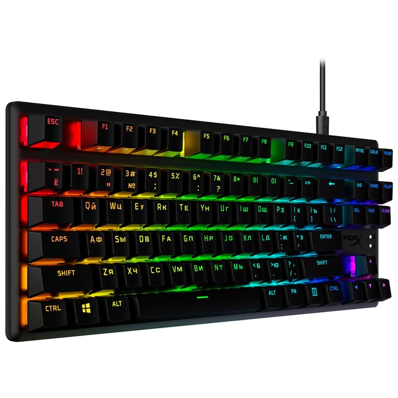 Игровая клавиатура HyperX Alloy Origins Core PBT TKL, HX Aqua (639N9AA#ABA) - фото #1, Technodom.kz