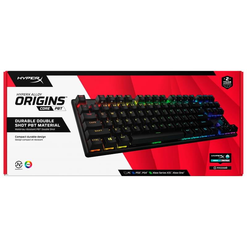 Игровая клавиатура HyperX Alloy Origins Core PBT TKL, HX Aqua (639N9AA#ABA) - фото #7, Technodom.kz