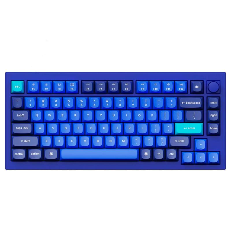 Игровая клавиатура Keychron Q1-O3 TKL, RGB, Hot-Swap - Gateron G Pro Brown, Navy Blue - фото #0, Technodom.kz