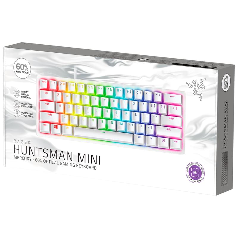 Игровая клавиатура Razer Huntsman Mini - Red Switch, White (RZ03-03392200-R3R1) - фото #2, Technodom.kz
