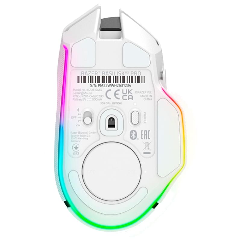 Игровая мышь беспроводная Razer Basilisk V3 Pro, Mercury (RZ01-04620200-R3G1) - фото #5, Technodom.kz