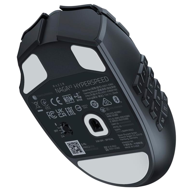 Игровая мышь беспроводная Razer Naga V2 HyperSpeed (RZ01-03600100-R3G1) - фото #4, Technodom.kz