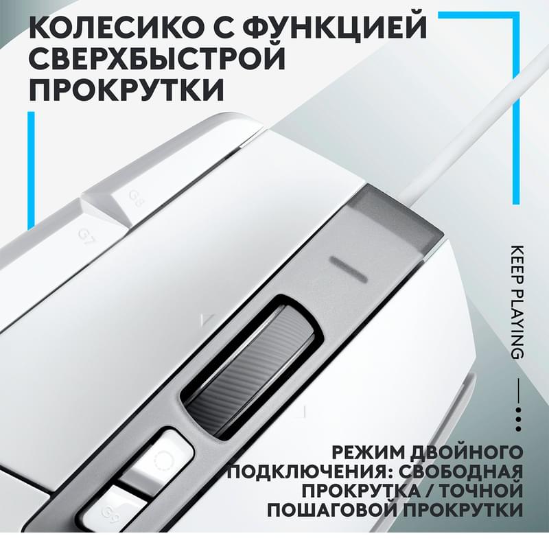 Игровая мышь проводная Logitech G502 X, White (910-006147) - фото #6, Technodom.kz