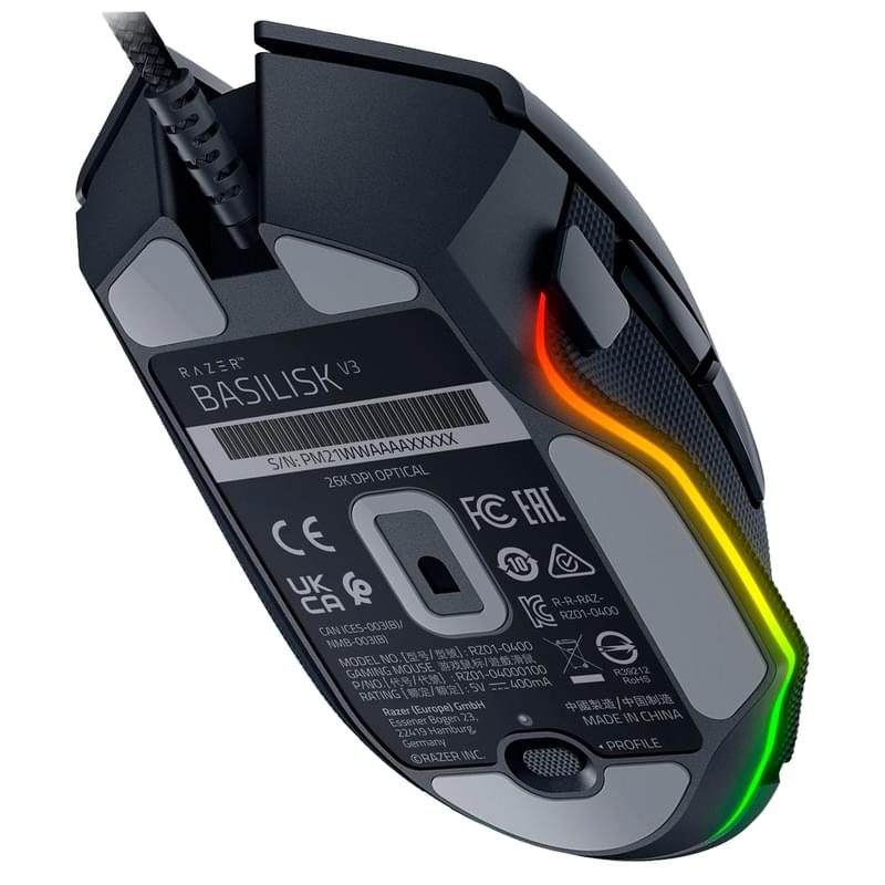 Игровая мышь Razer Basilisk V3, Black (RZ01-04000100-R3M1) - фото #2, Technodom.kz