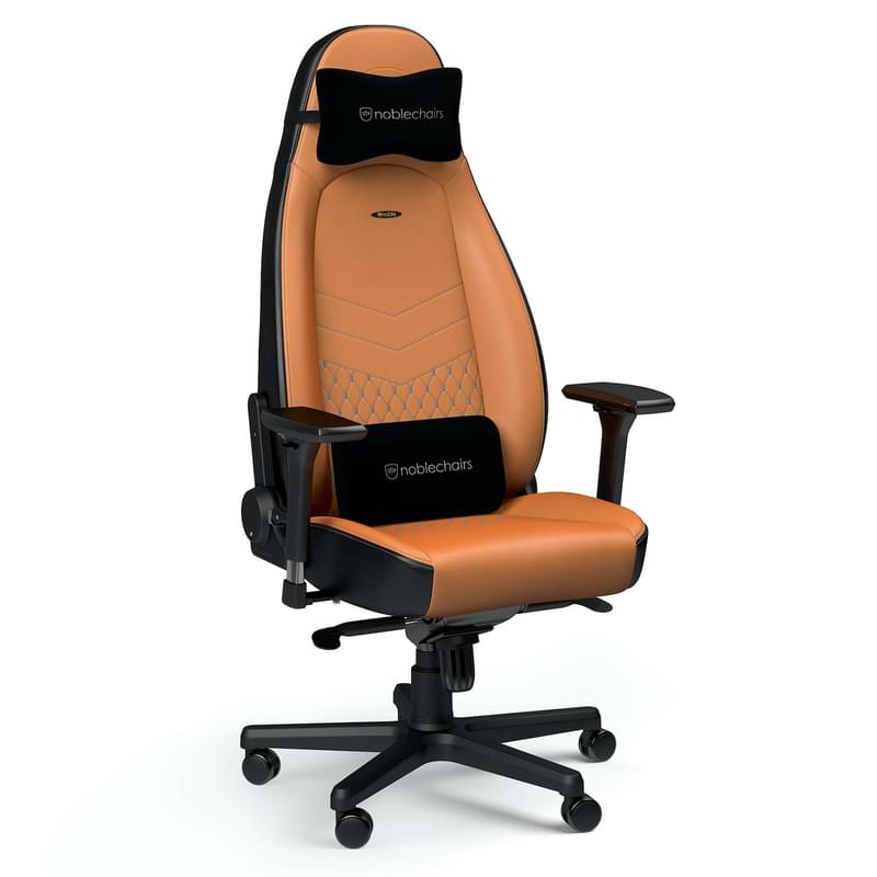 Игровое компьютерное кресло Noblechairs Icon, Cognac/Black leather (NBL-ICN-RL-CBK) - фото #2, Technodom.kz
