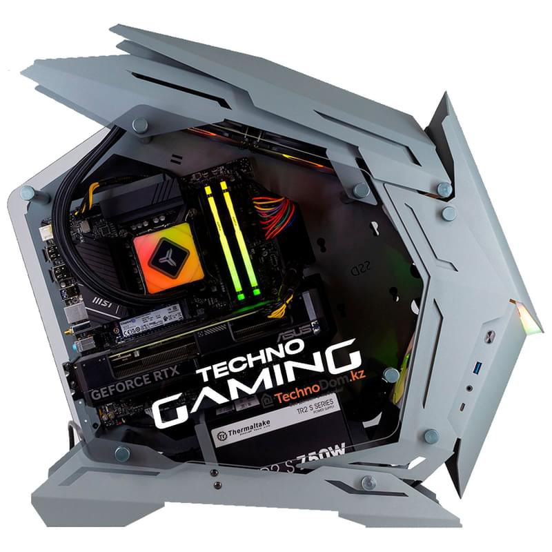 Игровой компьютер TechnoGaming (Ci7-13700F/RTX 4070 12Gb/D5 16Gb/SSD 1+1TB/B760/WiFi/СЖО/700W 80 PLUS/MOD-3 M GR) - фото #4, Technodom.kz