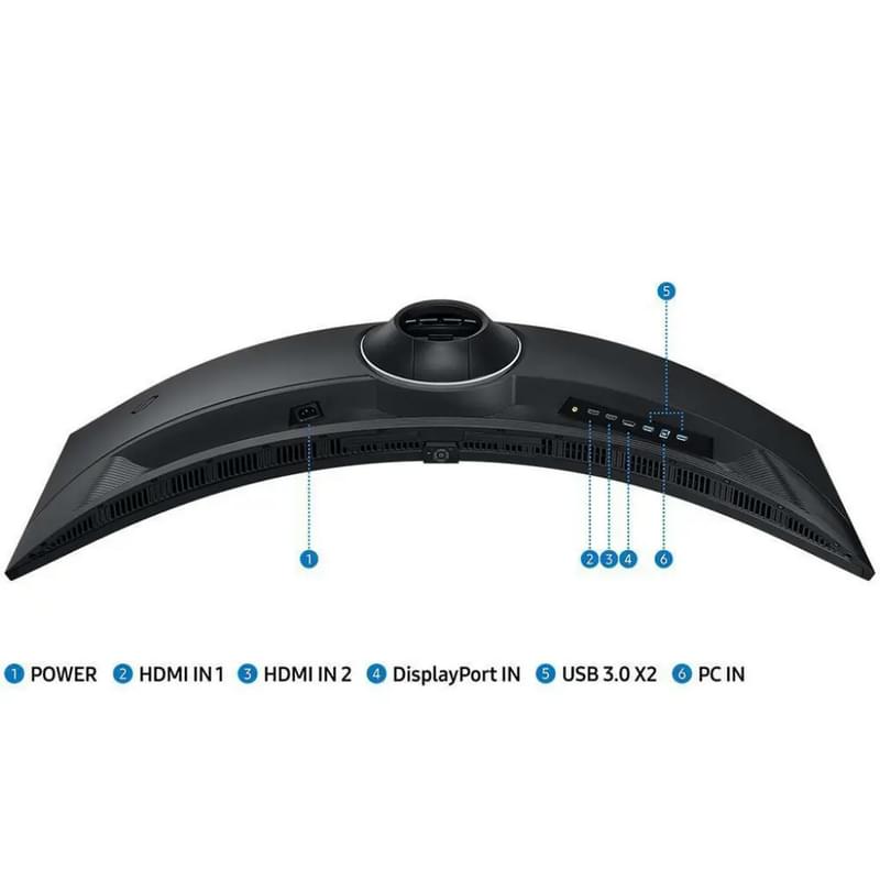 49" Samsung Odyssey G9 LS49CG954EIXCI Ойын Мониторы 5120x1440 32:9 VA 240ГЦ (HDMI+DP) Curved Black - фото #4, Technodom.kz
