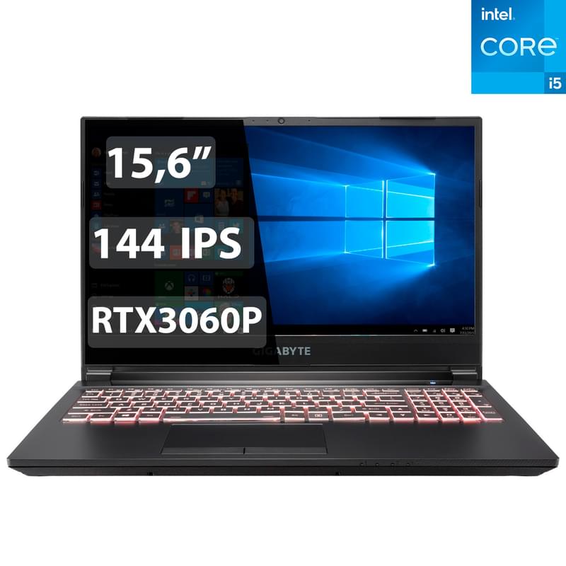 Игровой ноутбук Gigabyte G5 KC i5 10500H / 16ГБ / 512SSD / RTX3060P 6ГБ / 15.6 / Win10 / (G5_KC-5UK1130SH) - фото #0, Technodom.kz