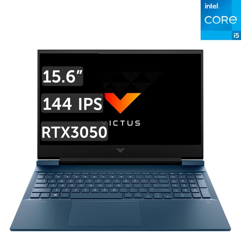 Игровой ноутбук HP VICTUS 15-fa0019ci i5 12500H / 8ГБ / 512SSD / RTX3050 4ГБ / 15.6 / DOS / (6K5S7EA) - фото #0, Technodom.kz