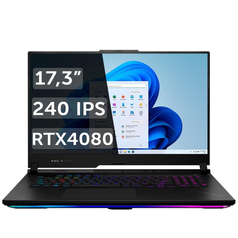 Игровой ноутбук Asus ROG Strix SCAR 17 Ryzen 9 7945HX / 32ГБ / 1000SSD / RTX4080 12ГБ / 17.3 / Win 11 / (G733PZ-LL023X) - фото #0, Technodom.kz
