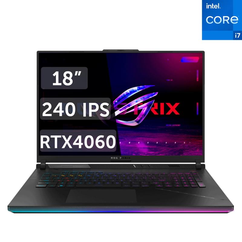 Игровой ноутбук Asus ROG Strix G18 i7 13650HX / 16ГБ / 1000SSD / RTX4060 8ГБ / 18 / DOS / (G814JV-N6168) - фото #0, Technodom.kz
