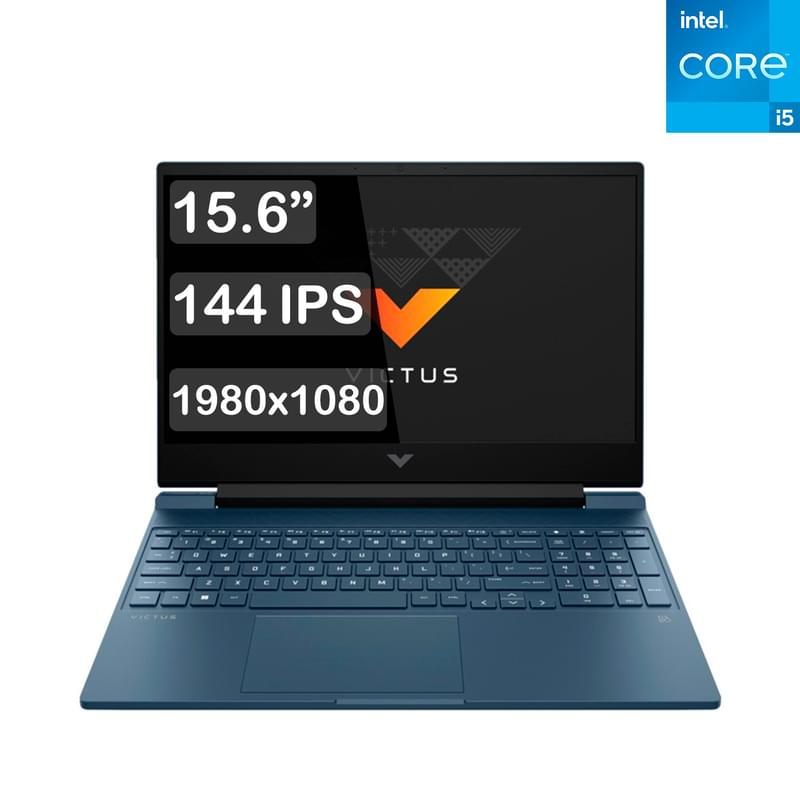Игровой ноутбук 15,6" HP Victus Gaming 15-fa1058ci / Ci5 12450H / 16GB / SSD512GB / RTX 4050 6 / DOS / 15.6 / (A14WMEA) - фото #0, Technodom.kz