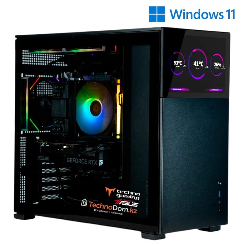 TechnoGaming ойын ПК 213(Ci5-13400/RTX 4060 8GB/D5 16GB/SSD 1TB/B760 WIFI/D41 STD SC BK) Win 11 - фото #0, Technodom.kz