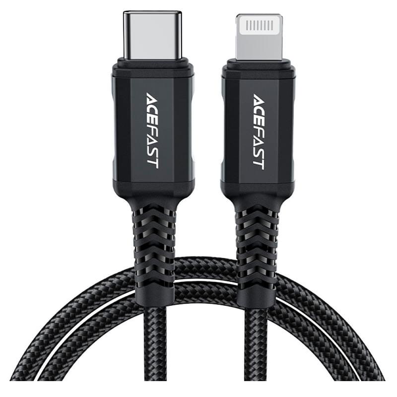 Кабель ACEFAST, USB-C to Lightning aluminum alloy charging data cable(1.8m), black (C4-01 - ACEFAST) - фото #2, Technodom.kz