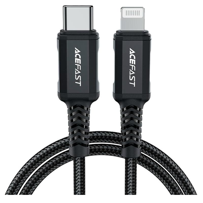 ACEFAST кабелі, USB-C to Lightning aluminum alloy charging data cable(1.8m), black (C4-01 - ACEFAST) - фото #2, Technodom.kz