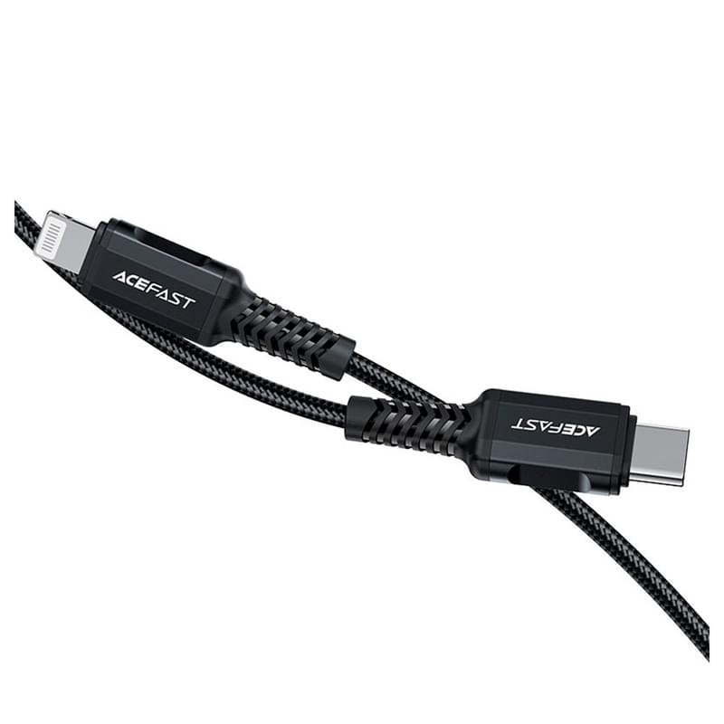 Кабель ACEFAST, USB-C to Lightning aluminum alloy charging data cable(1.8m), black (C4-01 - ACEFAST) - фото #4, Technodom.kz