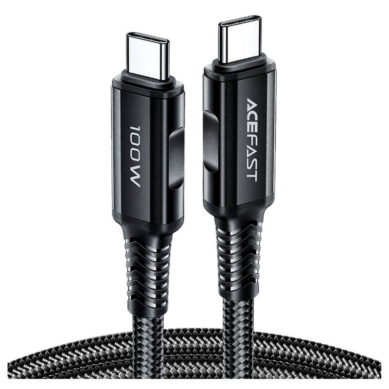 Кабель ACEFAST, USB-C to USB-C 100W aluminum alloy charging data cable, black (C4-03 - ACEFAST) - фото #0, Technodom.kz
