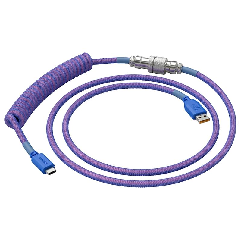 Кабель для клавиатуры USB 2.0 - Type-C Glorious Coiled Cable, Nebula (GLO-CBL-COIL-NEBULA) - фото #0, Technodom.kz
