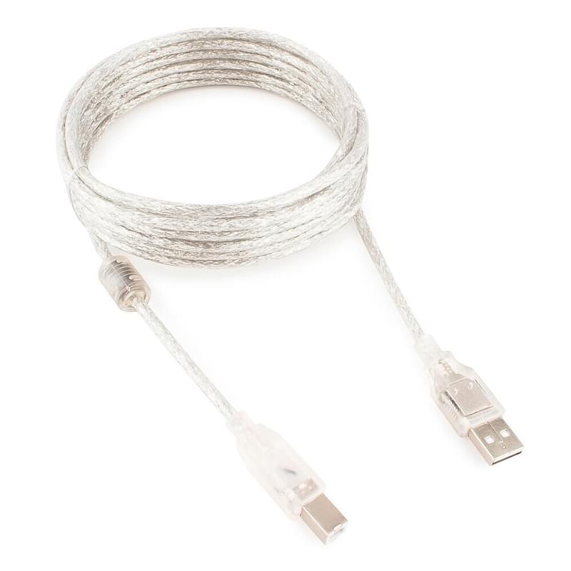 Кабель для принтера Cablexpert, USB 2.0 A-B, 3м прозрачный (CCF-USB2-AMBM-TR-10) - фото #1, Technodom.kz