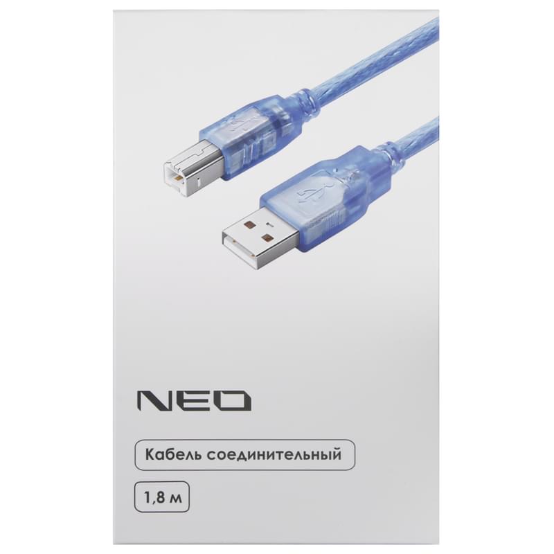 NEO Принтеріне арналған кабелі 1.8 м, USB-A 2.0 - USB-B (U2BCL-18B) - фото #0, Technodom.kz