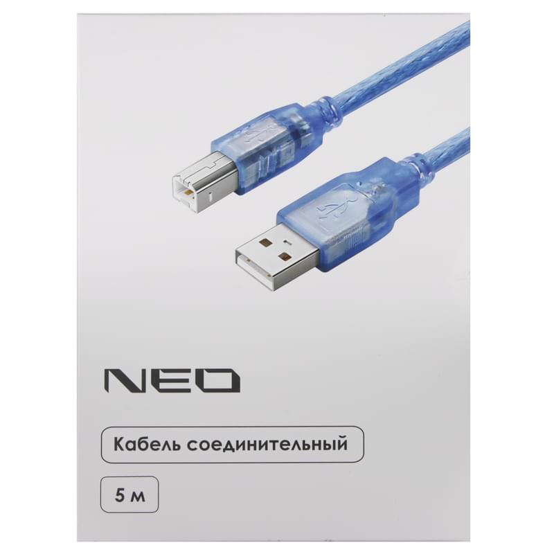 NEO Принтеріне арналған кабелі 5 м, USB-A 2.0 - USB-B (U2BCL-50B) - фото #0, Technodom.kz