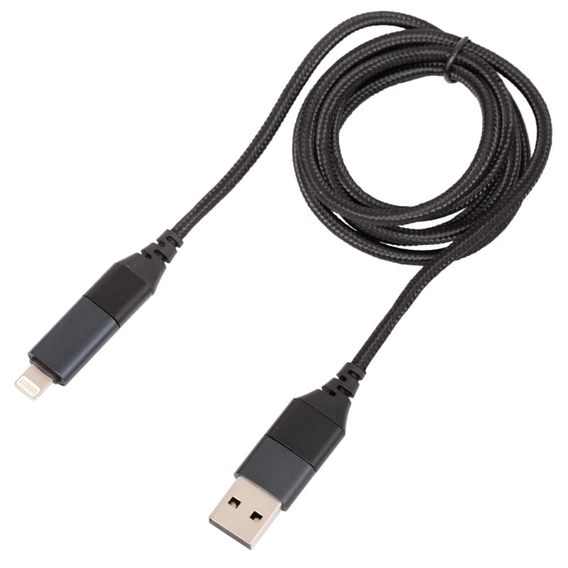 Кабель Type-C + Lightning - Type-C + USB, 3A, NEO, 1м, Черный (Type-C/A - 8pin/C, 1m) - фото #2, Technodom.kz