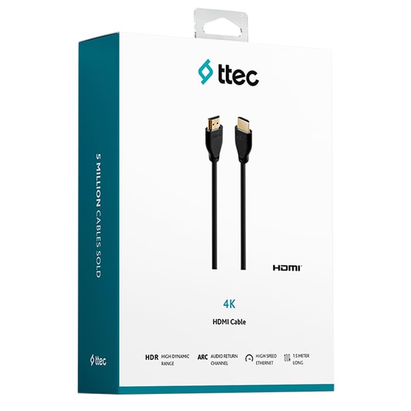 Кабель ttec 4K HDMI 1.5m, Black - фото #3, Technodom.kz Кабель ttec 4K HDMI 1.5m, Black - фото #3, Technodom.kz