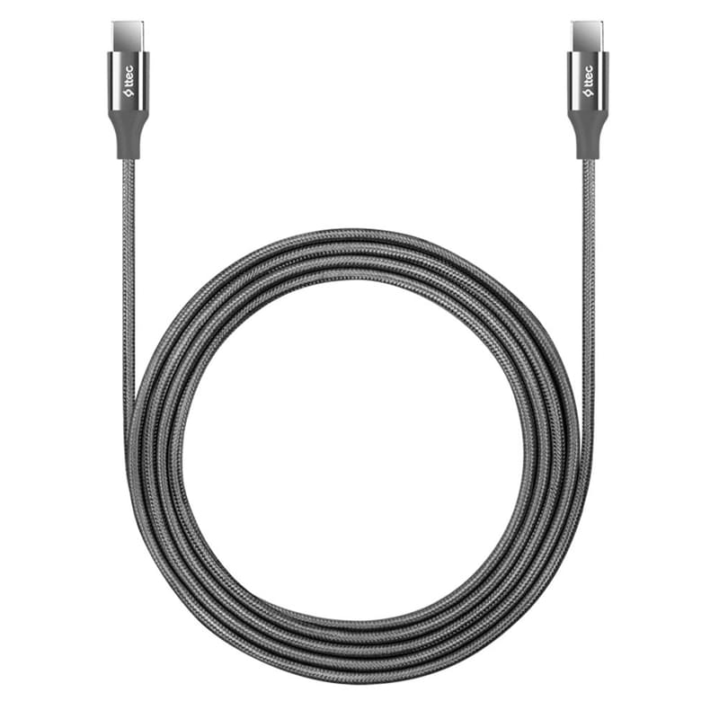 Кабель ttec AlumiCable 65W  Type-C - Type-C Fast Charge Cable,Space Grey,200cm  (2DK51UG) - фото #1, Technodom.kz